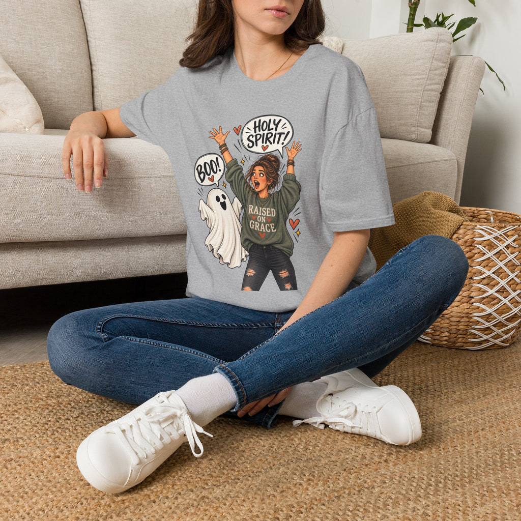 Holy Spirit Halloween T‑Shirt — Faithful Funny 'Boo!' Graphic Tee