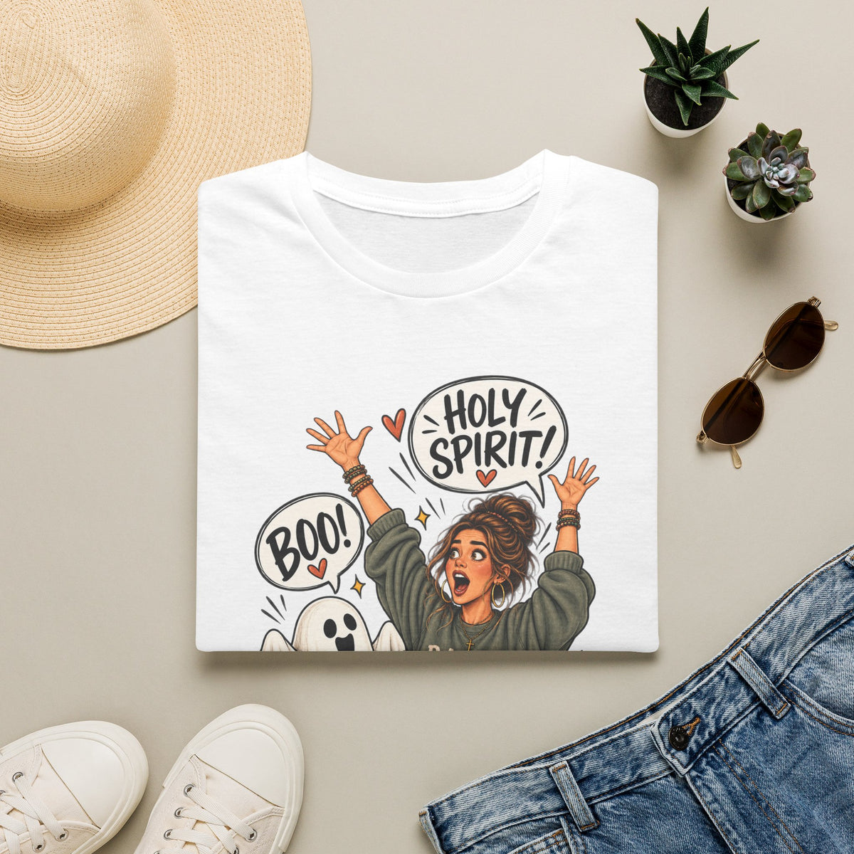 Holy Spirit Halloween T‑Shirt — Faithful Funny 'Boo!' Graphic Tee