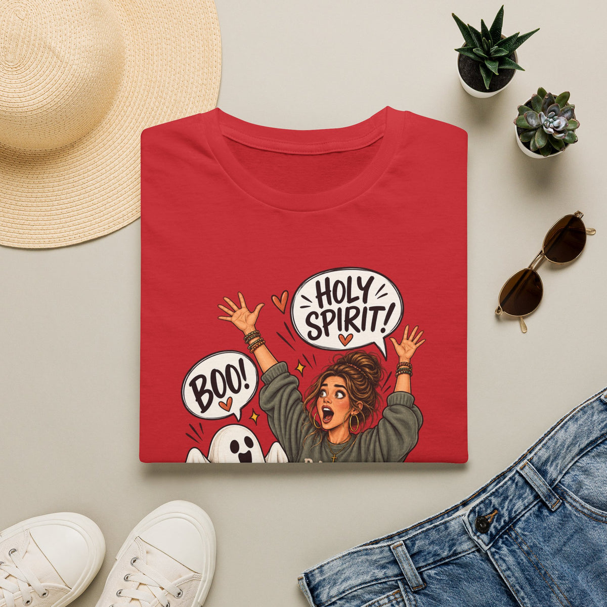 Holy Spirit Halloween T‑Shirt — Faithful Funny 'Boo!' Graphic Tee
