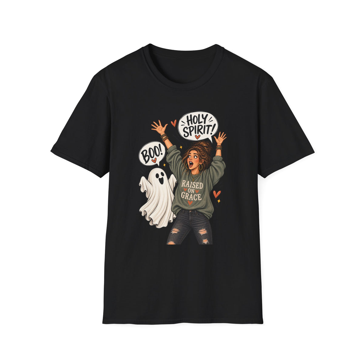 Holy Spirit Halloween T‑Shirt — Faithful Funny 'Boo!' Graphic Tee