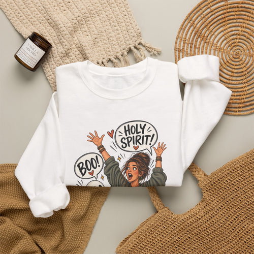Christian Halloween Humor sweatshirt | Halloween ghost Holy Spirit design