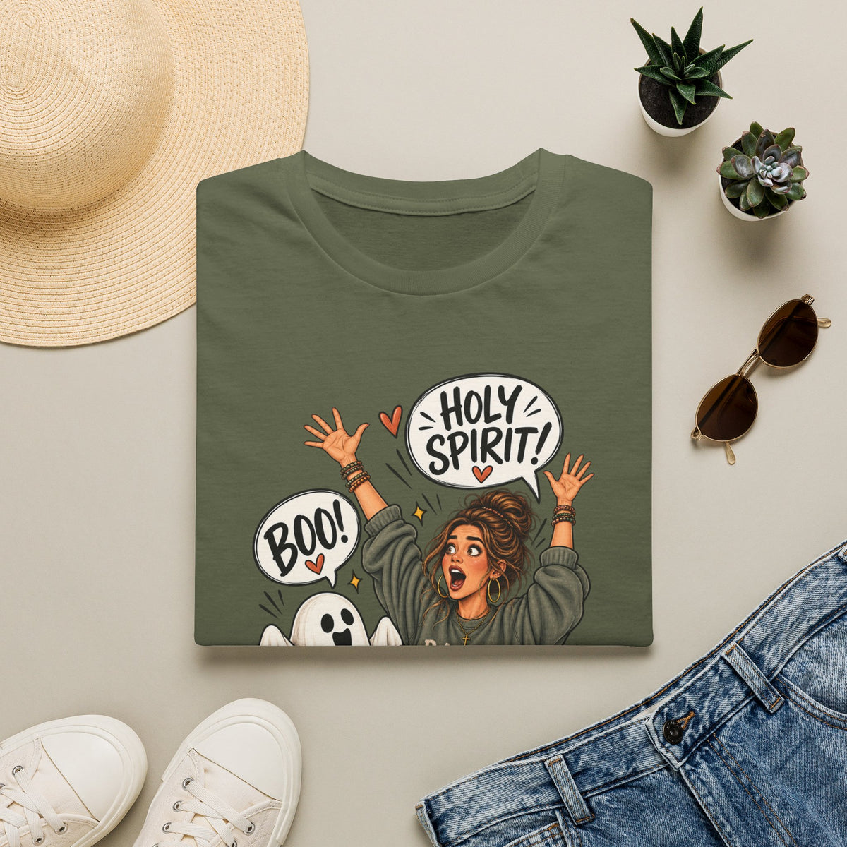 Holy Spirit Halloween T‑Shirt — Faithful Funny 'Boo!' Graphic Tee
