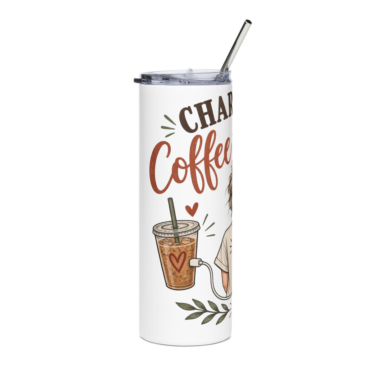 Charged by Coffee and Christ Stainless Steel Tumbler, 20oz