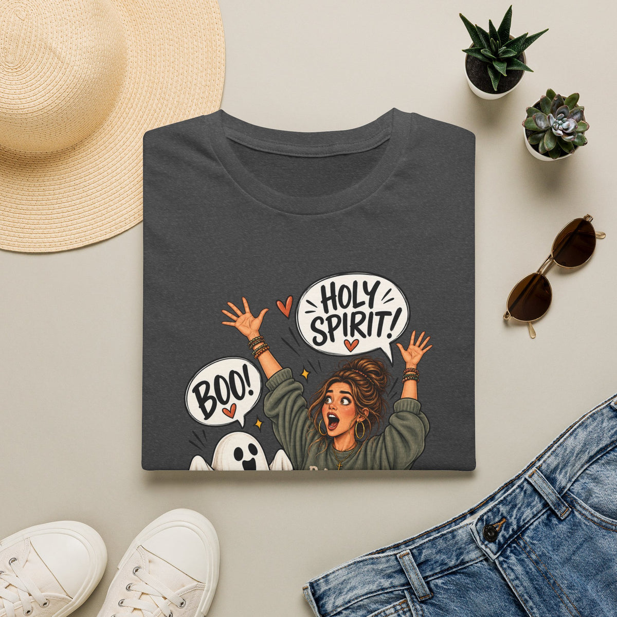 Holy Spirit Halloween T‑Shirt — Faithful Funny 'Boo!' Graphic Tee