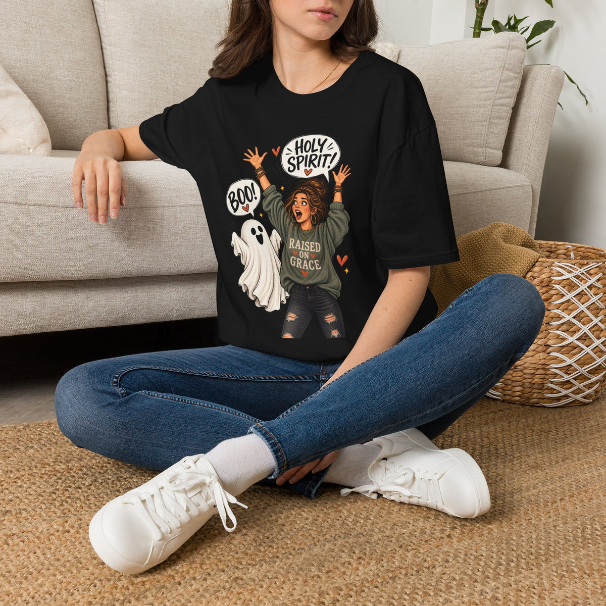 Holy Spirit Halloween T‑Shirt — Faithful Funny 'Boo!' Graphic Tee