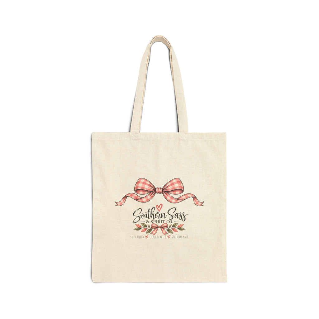 She Doubts But Everyday She Does Tote Bag | Floral Inspirational Quote Canvas Tote
