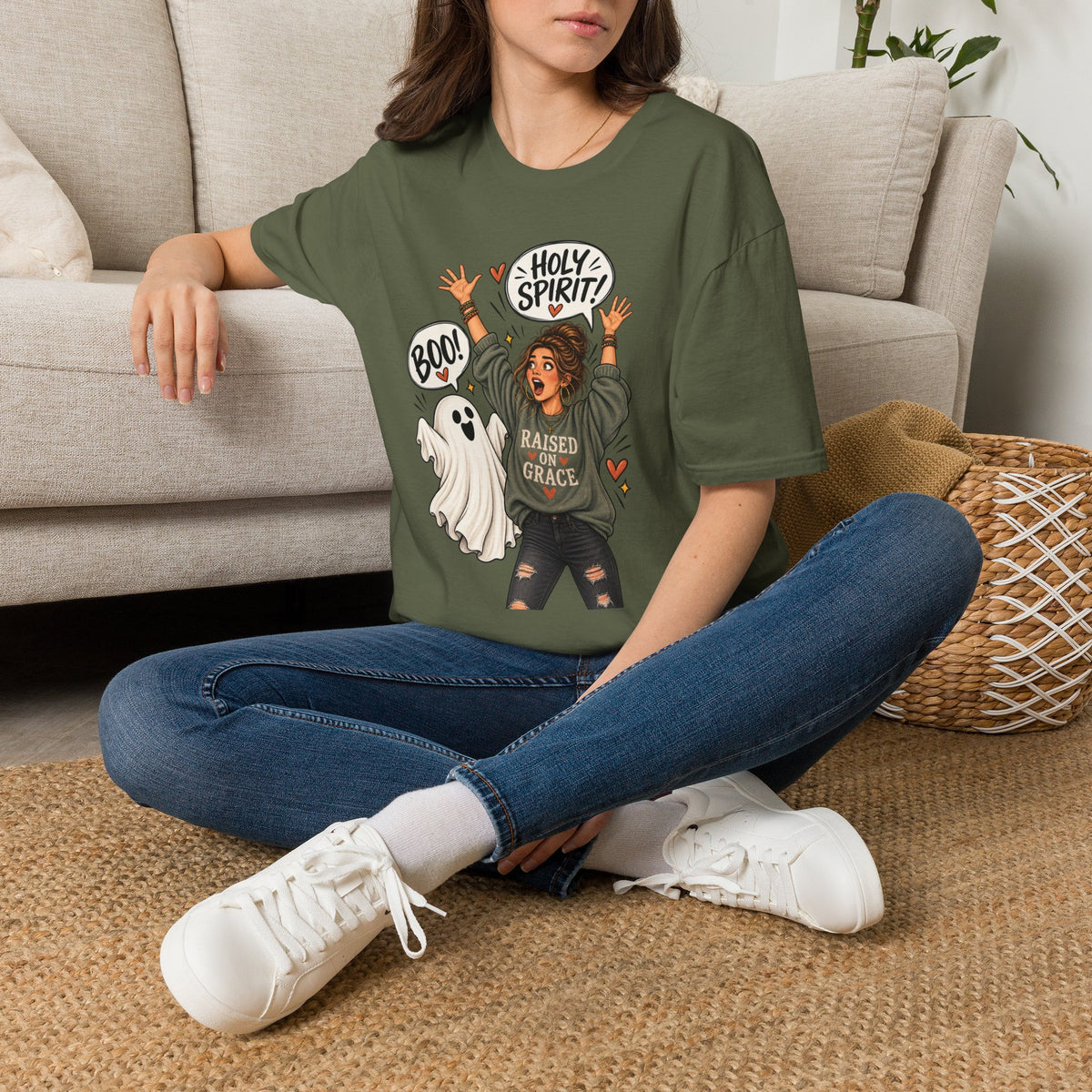 Holy Spirit Halloween T‑Shirt — Faithful Funny 'Boo!' Graphic Tee