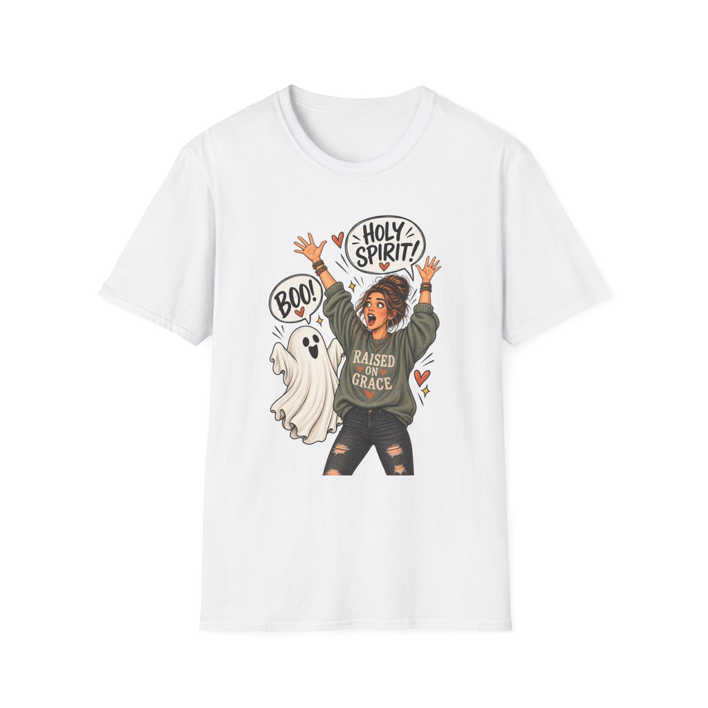 Holy Spirit Halloween T‑Shirt — Faithful Funny 'Boo!' Graphic Tee