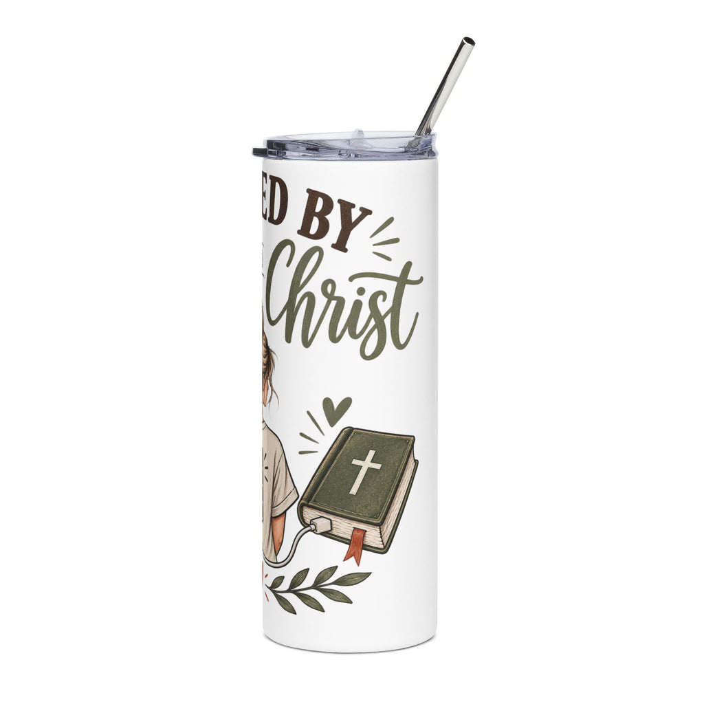 Charged by Coffee and Christ Stainless Steel Tumbler, 20oz