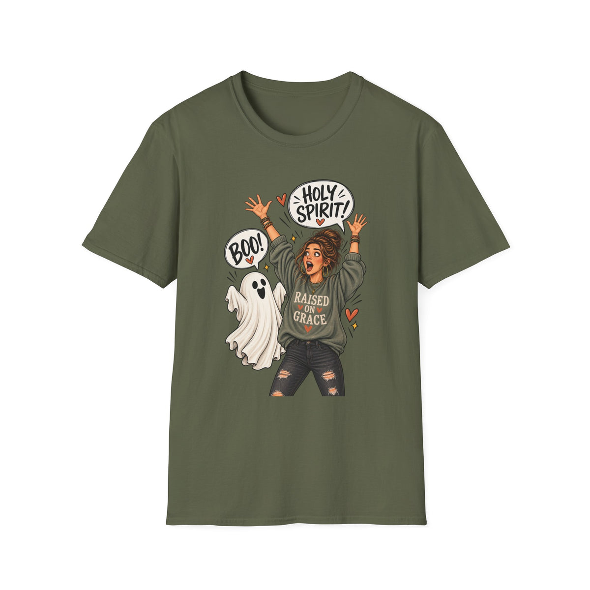 Holy Spirit Halloween T‑Shirt — Faithful Funny 'Boo!' Graphic Tee