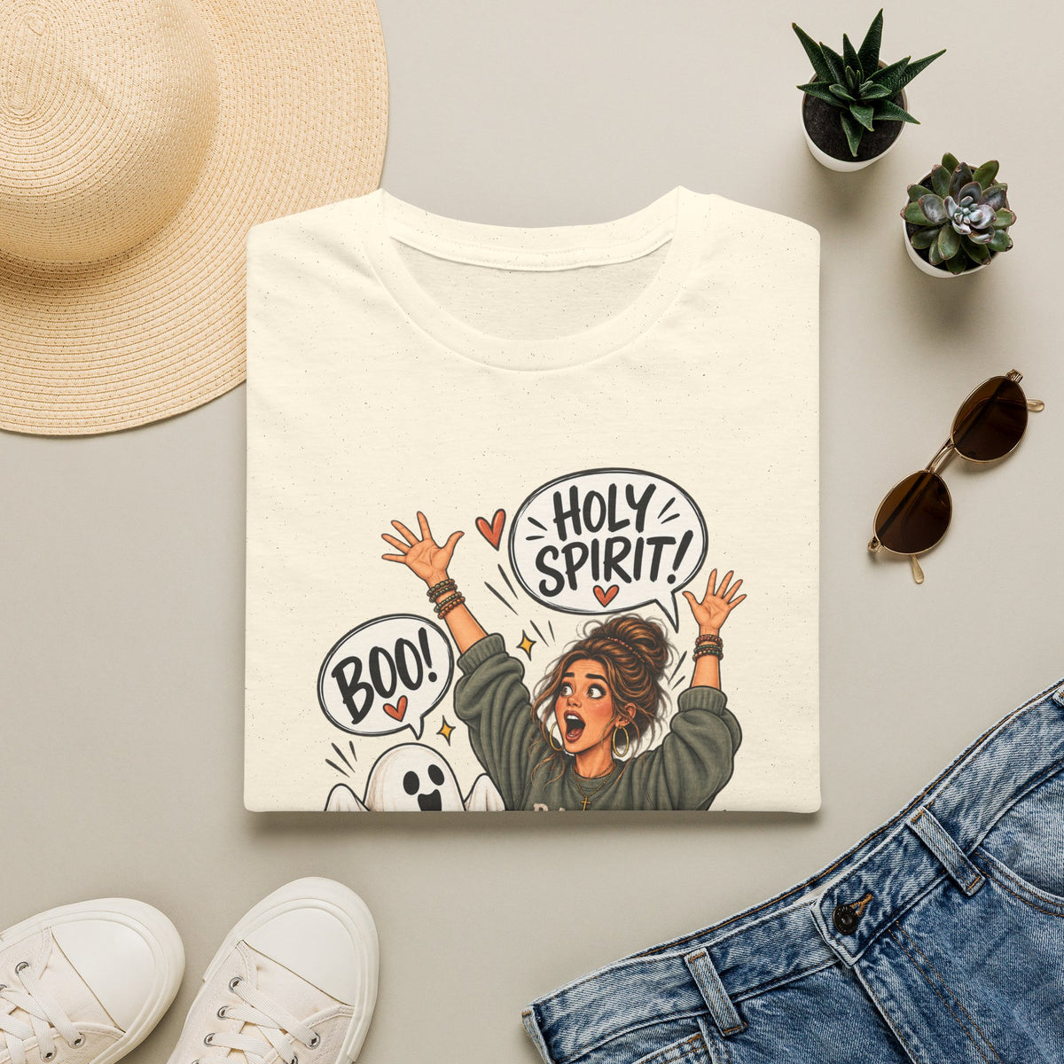 Holy Spirit Halloween T‑Shirt — Faithful Funny 'Boo!' Graphic Tee