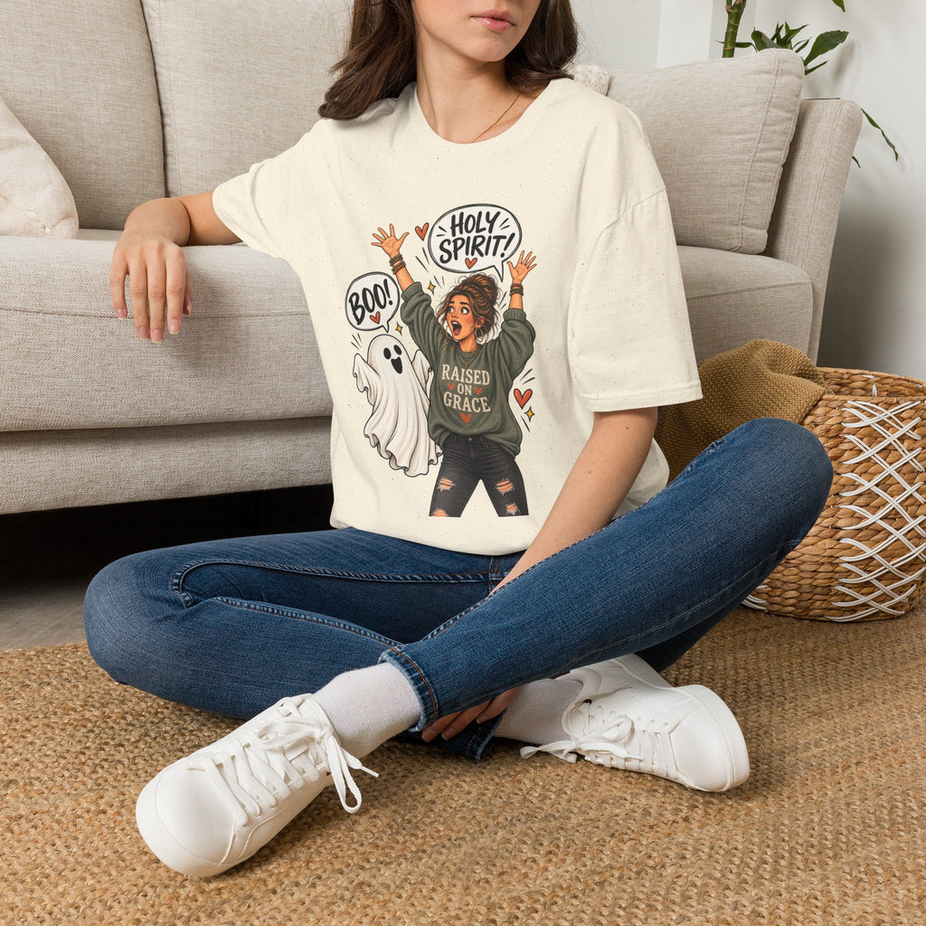 Holy Spirit Halloween T‑Shirt — Faithful Funny 'Boo!' Graphic Tee