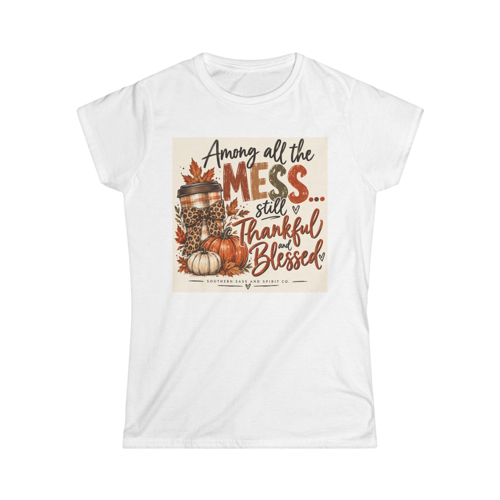 Thankful and blessed Tee- Classic White Softstyle Short Sleeve