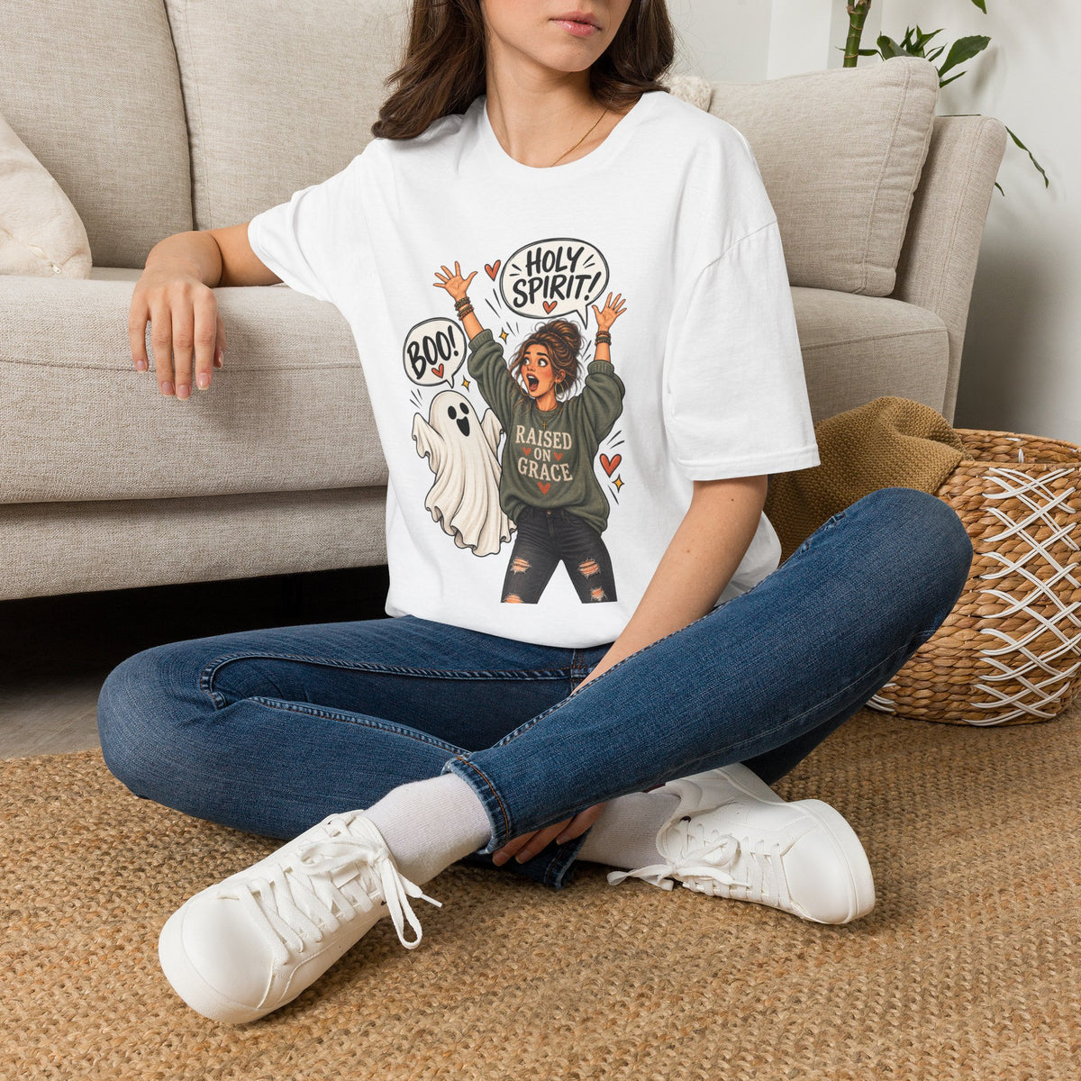 Holy Spirit Halloween T‑Shirt — Faithful Funny 'Boo!' Graphic Tee
