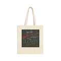 Be the Wind Leaves Blowing Tote Bag | Fall Leaf Quote Canvas Tote