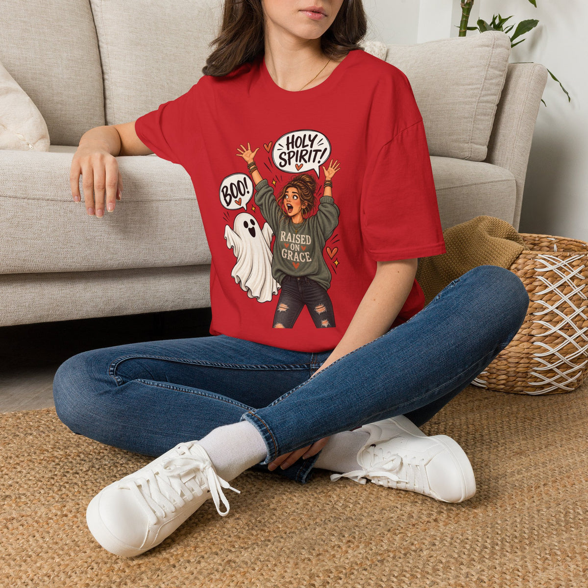 Holy Spirit Halloween T‑Shirt — Faithful Funny 'Boo!' Graphic Tee