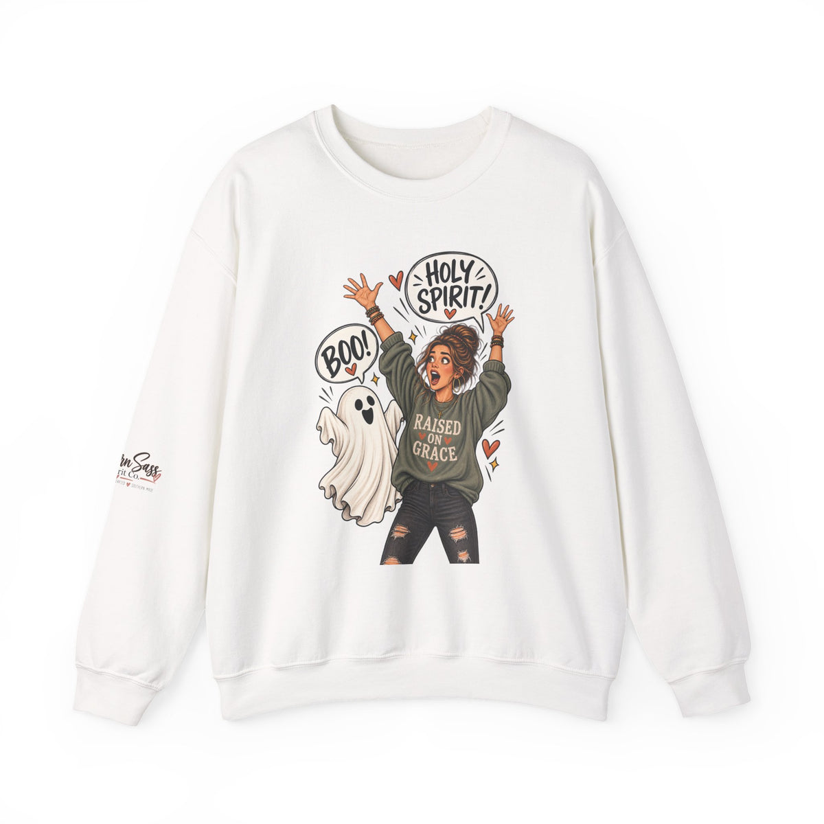 Christian Halloween Humor sweatshirt | Halloween ghost Holy Spirit design