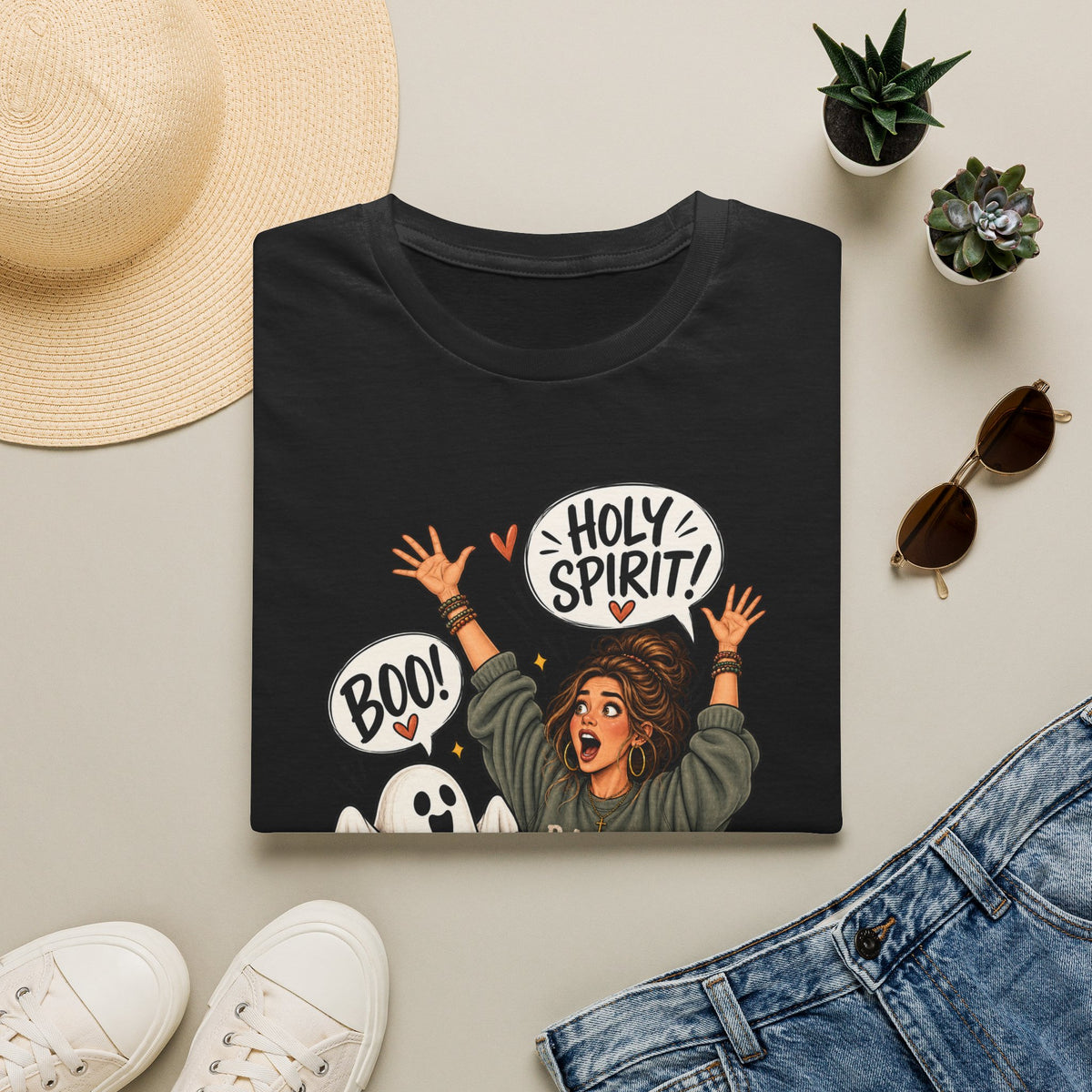 Holy Spirit Halloween T‑Shirt — Faithful Funny 'Boo!' Graphic Tee